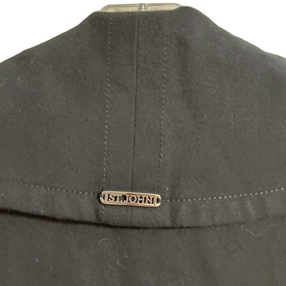 St John Sport Jacket Size Small Black Pea Coat Double Breasted Designer… - Picture 4 of 11